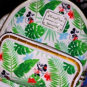 Loungefly x Disney Mickey Mouse Tropical Mini Backpack Purse Parks Exclusive